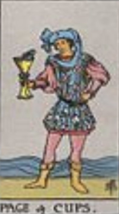 <p>Page of Cups- Upright</p>