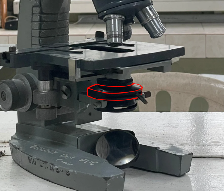 <p>Identify the microscope part</p>