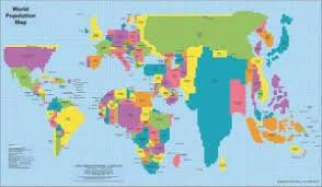 maps in which size is distorted to convey information