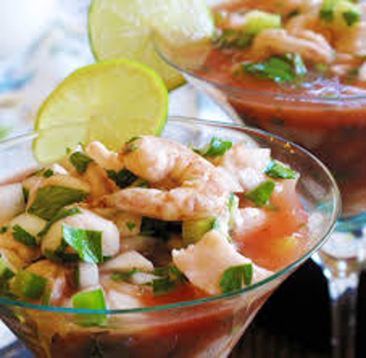 <p>ceviche (marinated seafood dish)</p>