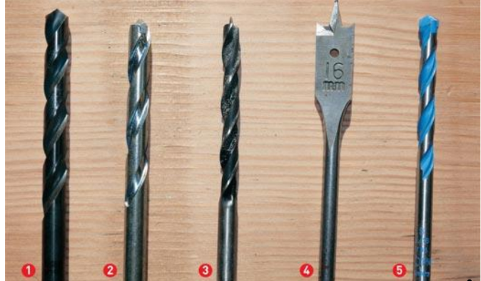 <ol><li><p><mark data-color="#a60404" style="background-color: rgb(166, 4, 4); color: inherit;">Twist</mark> bits</p></li><li><p><mark data-color="red" style="background-color: red; color: inherit;">Masonry</mark> bits</p></li><li><p><mark data-color="red" style="background-color: red; color: inherit;">Brad</mark> point bits</p></li><li><p><mark data-color="red" style="background-color: red; color: inherit;">Spade</mark> bits</p></li><li><p><mark data-color="red" style="background-color: red; color: inherit;">Multi construction</mark> drill bits</p></li></ol><p></p>