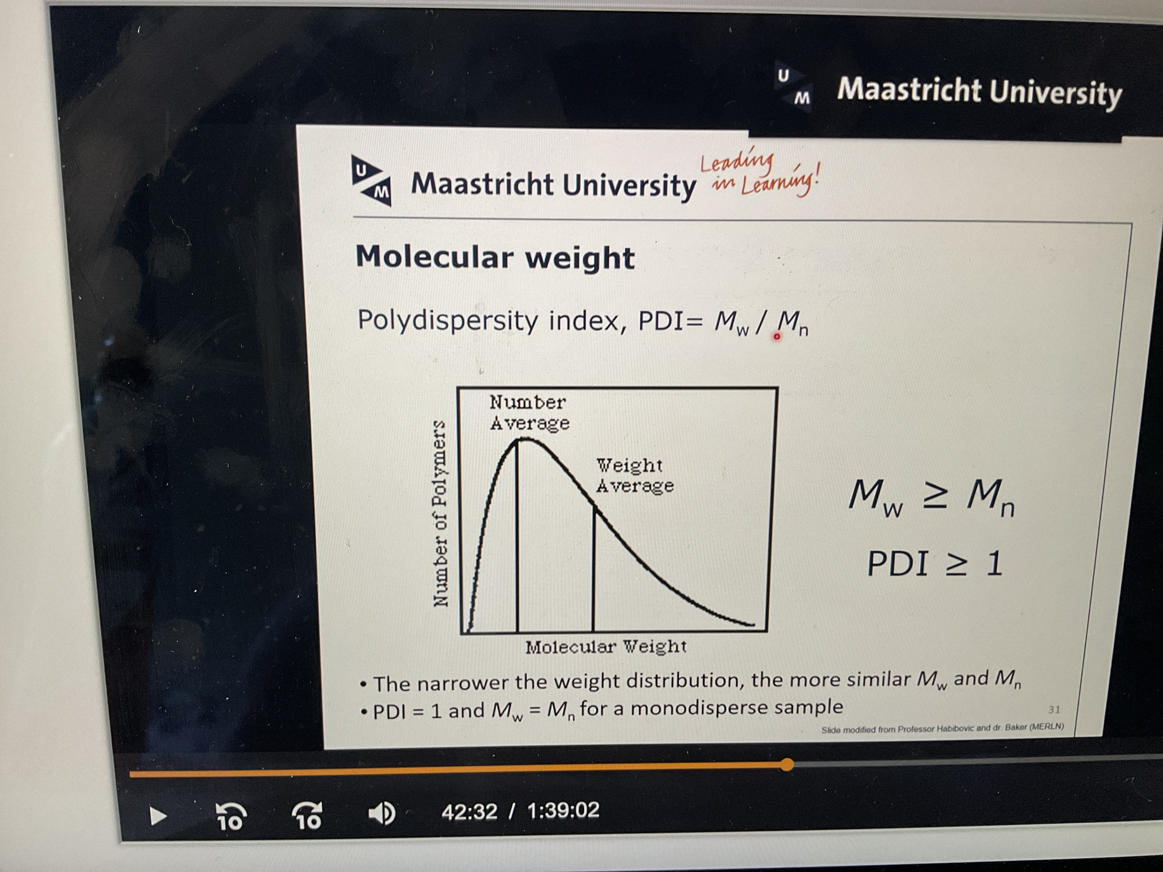 <p>Polydispersity index: Ratio between molecular weights. The higher the index the more diverse molecules you have in there. Closer to 1 is only a singular molecules.</p>