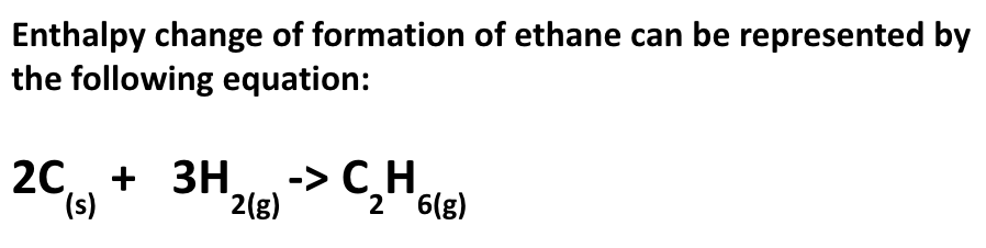 <ul><li><p>the enthalpy change which occurs when ONE MOLE of the compound is formed from its ELEMENTS under STANDARD CONDITIONS and w/ everything in its standard state</p></li><li><p>represented by ΔH<sup>Ɵ</sup>f</p></li></ul><p></p>