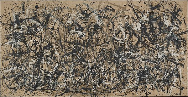 <p>Is an example of an action painting done during the AbEx movement. </p>