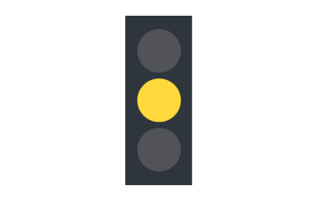 <p>A yellow traffic light</p>