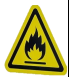 <p>alerts users that a chemical is flammable. Indicates pyrophoric, self-heating, self-reactive, or emit flammable gas.</p>