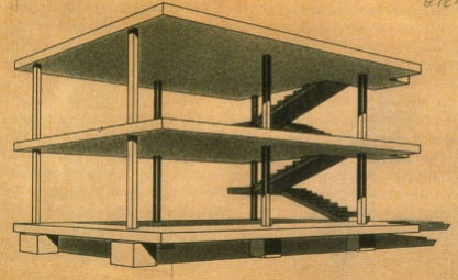 <p><span>Dom-Ino House, Le Corbusier (project, 1914-1915)</span></p>