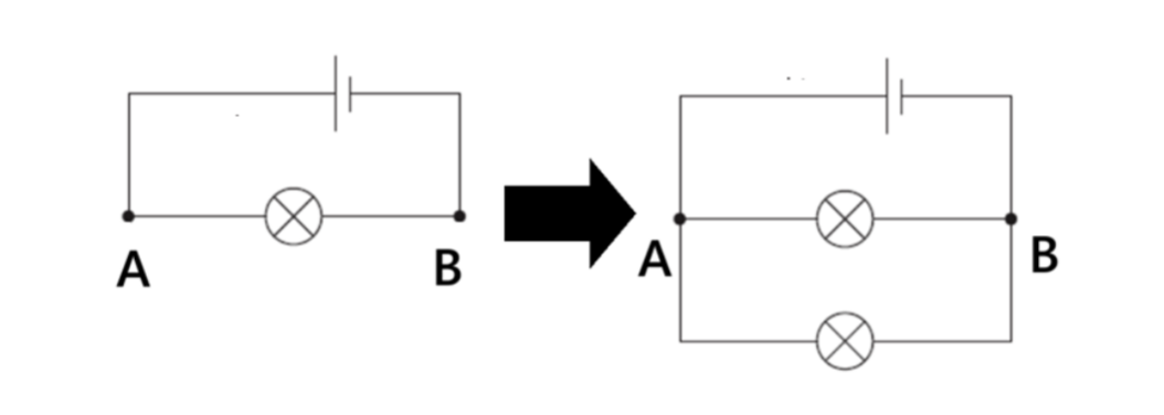 <ol start="27"><li><p>ii) What can we say about the brightness of each light bulb after an extra light bulb is connected to the curcuit (assuming the brightness of the bulb increases with the energy transferred)?</p></li></ol>