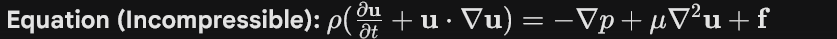 <ul><li><p><strong>Definition:</strong> A set of partial differential equations that describe the motion of viscous fluid substances.</p></li><li><p><strong>Utility:</strong> The "master equations" for all fluid mechanics; used to solve for velocity and pressure fields.</p></li></ul><p></p>