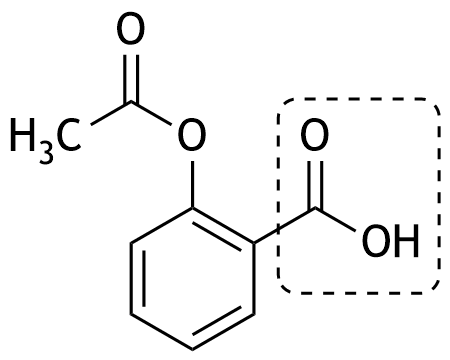 <p>40. The structural formula of acetylsalicylic acid is shown, which is used clinically, among other purposes, for the treatment of pain and fever. </p><p>Which functional group is shown in the dashed box?</p><p>A. Amino group</p><p>B. Carbonyl group of an aldehyde</p><p>C. Carbonyl group of a ketone</p><p>D. Carboxyl group</p><p>E. Methyl group</p>