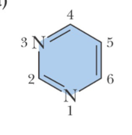 <p>Note the numbering system is different for the two types of ring structures</p>