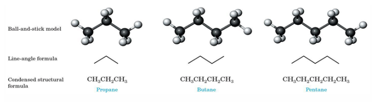 <p>Line - carbon-carbon bond</p><p>Vertex - carbon atom</p><p>hydrogens are not shown in this formula</p>