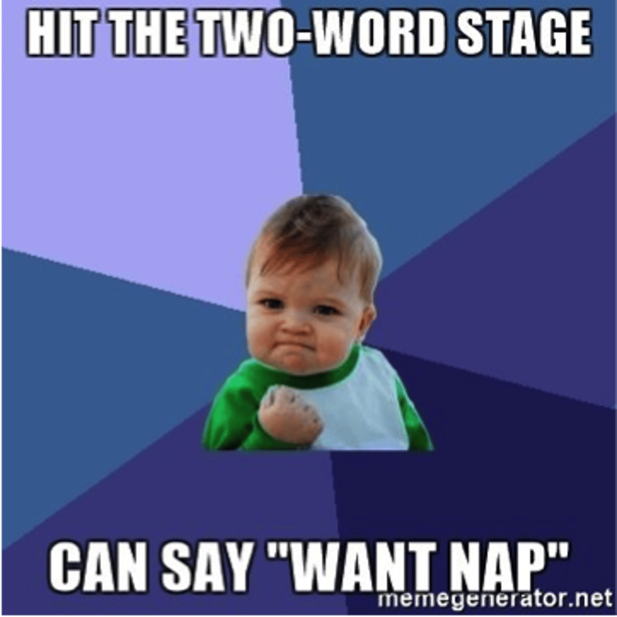 <p>phase in language development, around age two, where children start combining two words to form simple sentences, like "want cookie" or "go car."</p>