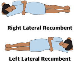 <p>lying on right/left side</p>