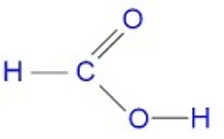 <p>methanoic acid contains an aldehyde group</p>