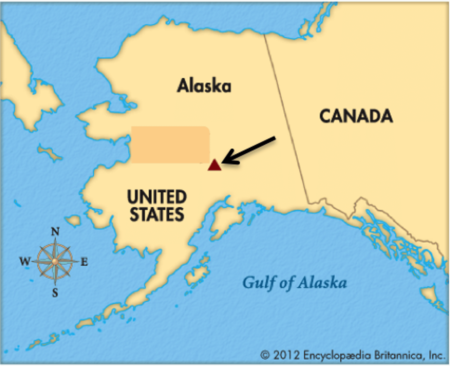 <p>tallest peak in North America, found in Alaska</p>