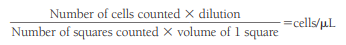 Figure 4: Formula for CSF cell counts