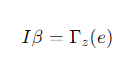 <p>I= the moment of inertia</p><p>β=the angular acceleration</p><p>Γ<sub>z</sub>(e) =the external torque along the axis.</p>