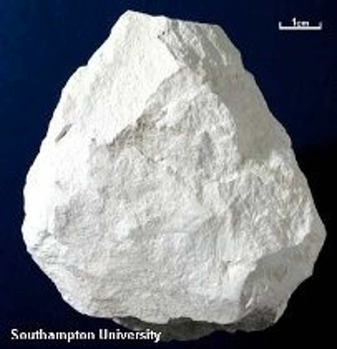 <p>Soft, white, porous limestone</p>