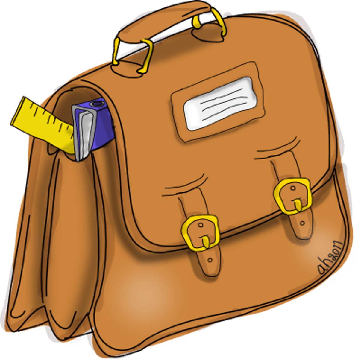 <p>school bag, satchel</p>