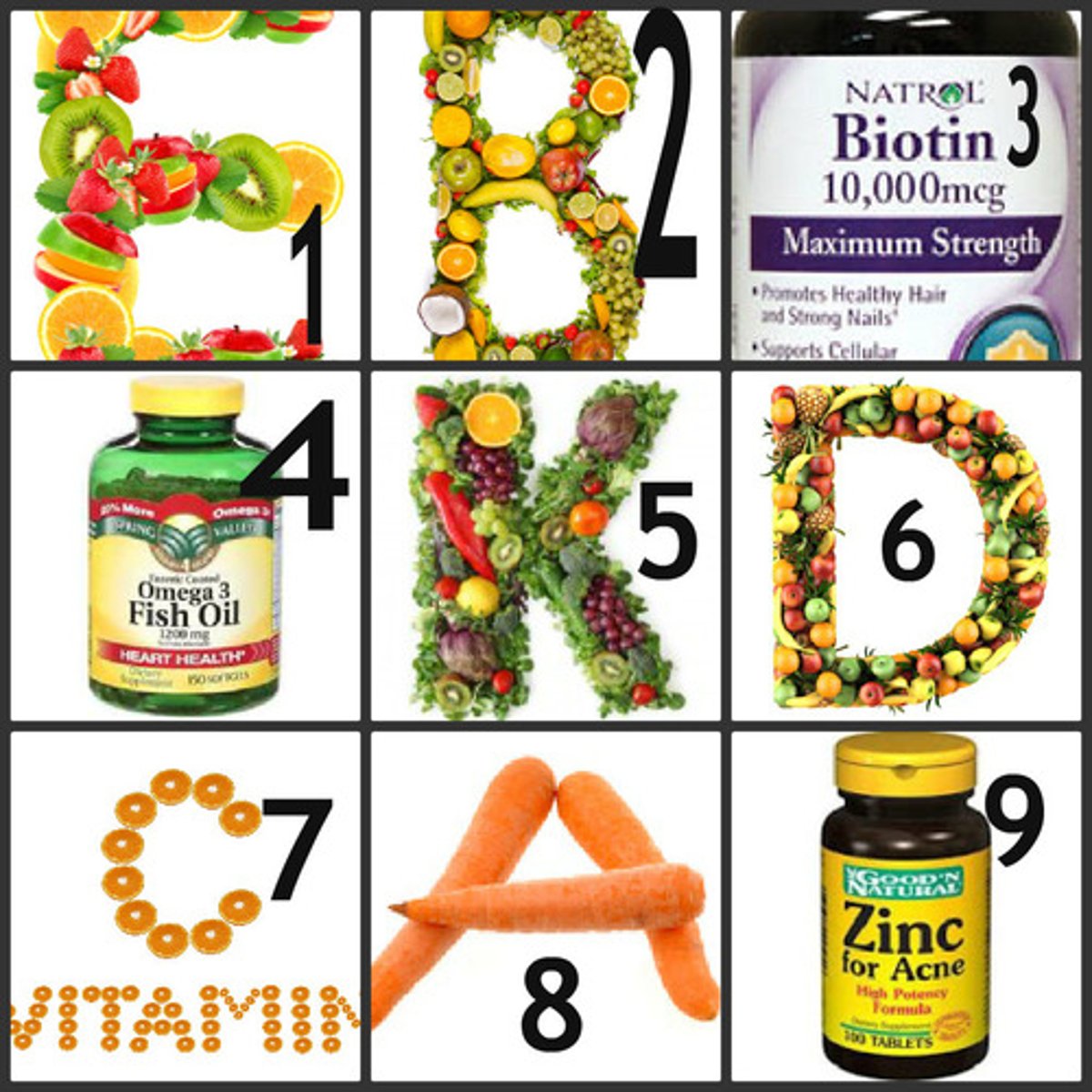 <p>das Vitamin, die Vitamine</p>