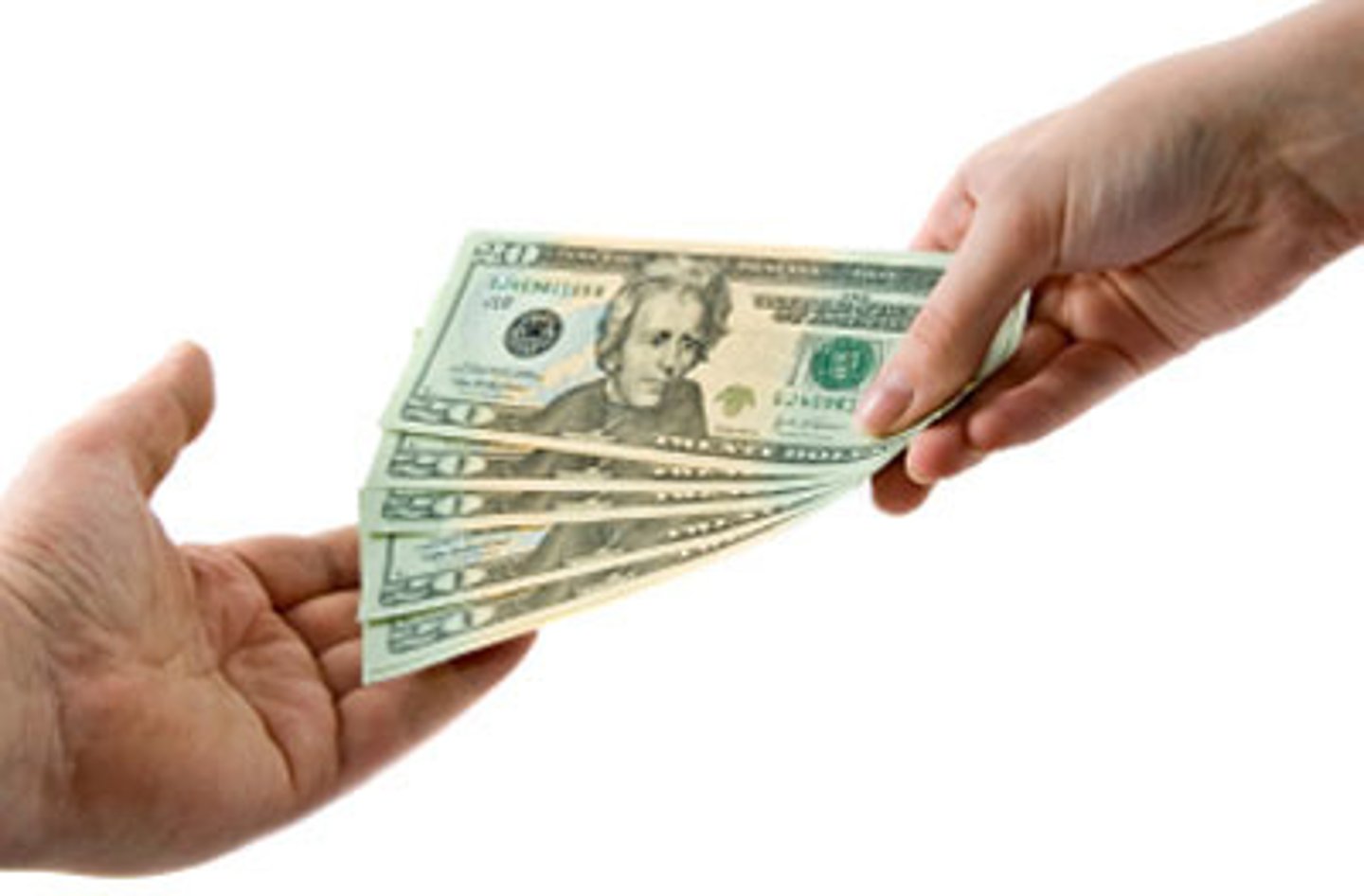 <p>(money you've borrowed) To give someone the money you owe them.</p>