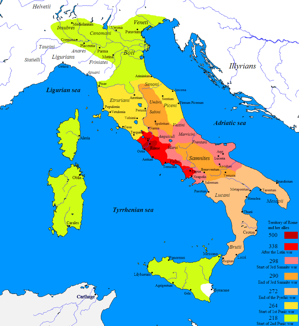 <p>350 BCE - 270 BCE - Conquest of Italy / Italian Alliance / Alliance System (All Facts) </p>