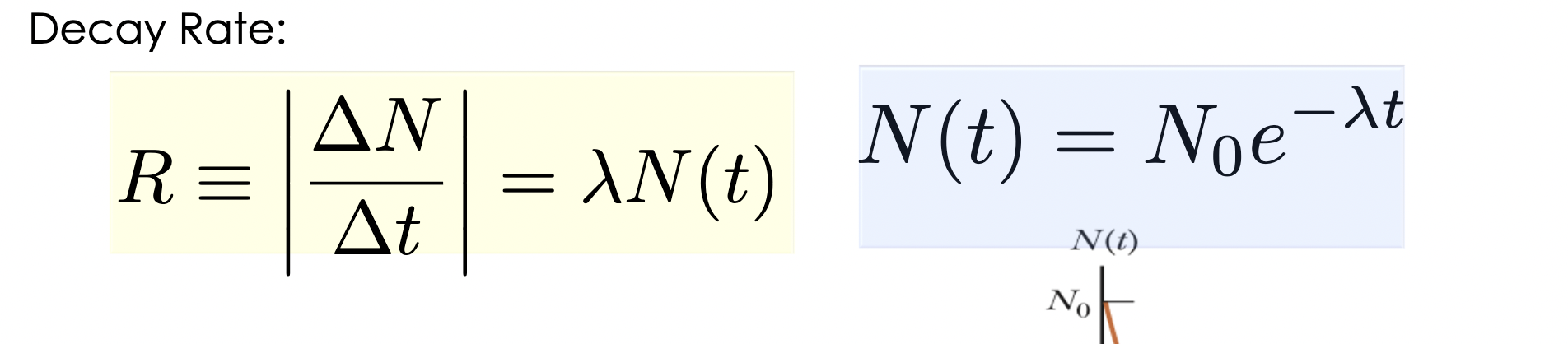 <p><span><span>also decreases exponentially over time, meaning a radioactive sample produces fewer and fewer decays per second </span></span></p>