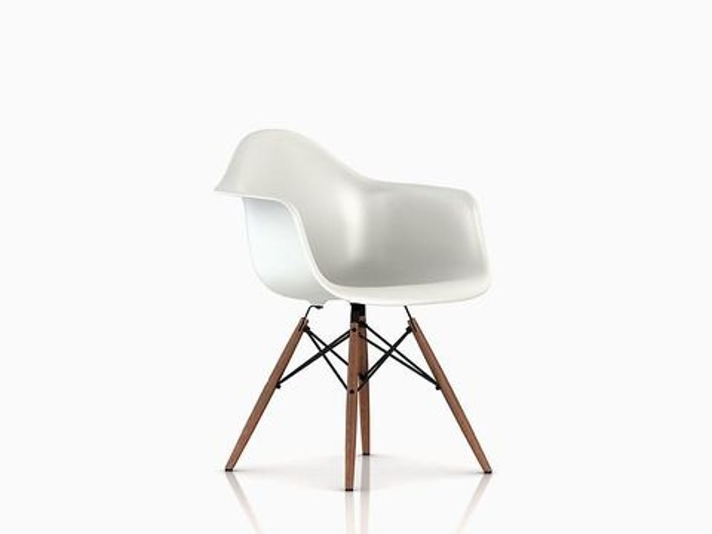 <p>Material: injection-molded polypropylene shell w/ either metal or wood legs</p><p>Dimensions:</p><p>25" x 23.5" x 31.75"</p><p>Seat H: 17.63"</p>