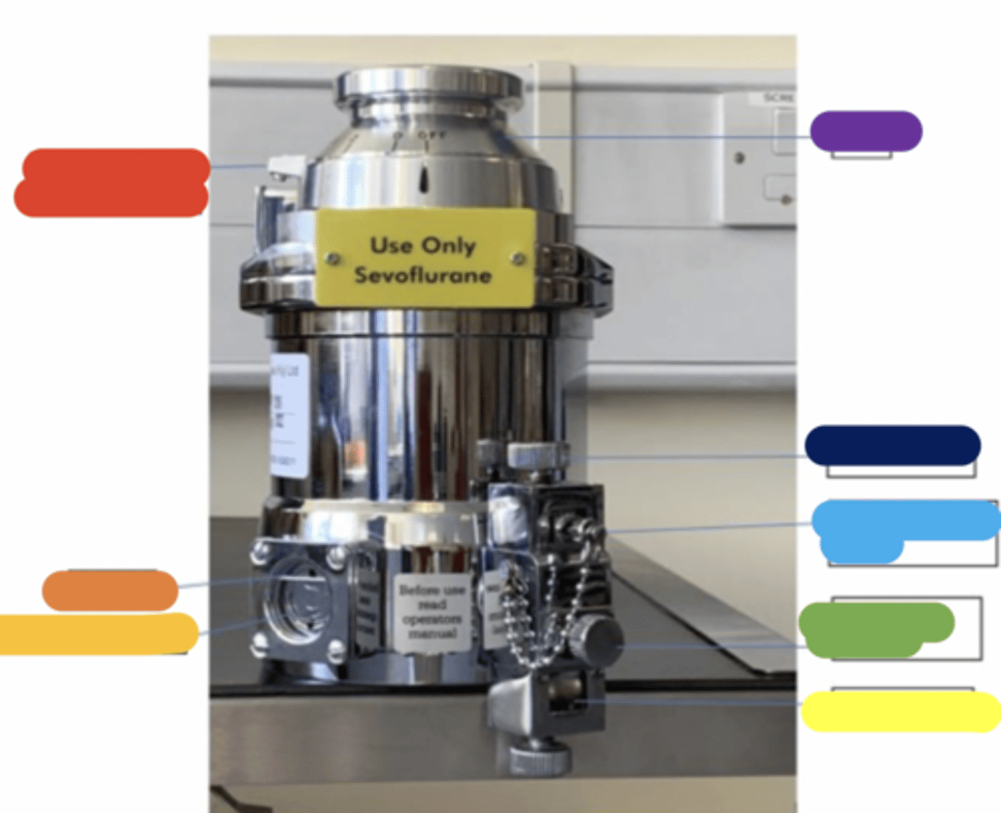 <p>Label the vaporiser</p>