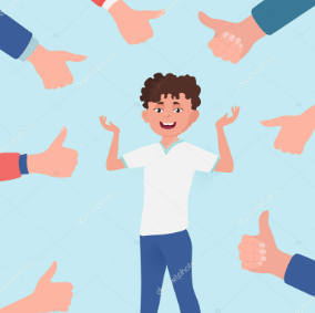 <p>Praised - complimented</p>