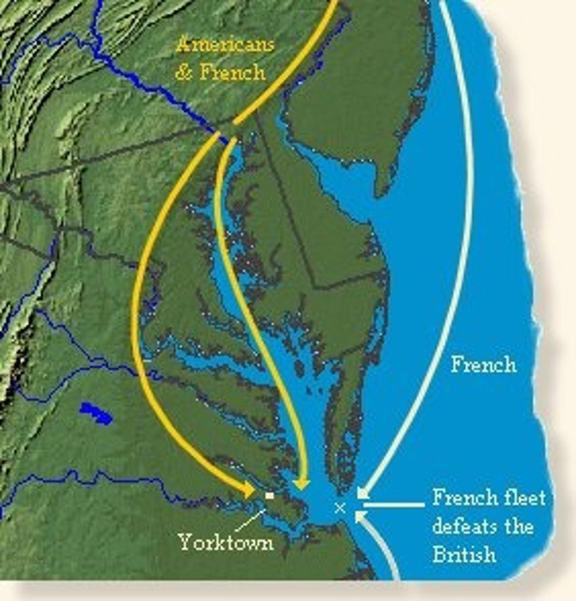 <p>5th September 1781</p><p>De Grasse (French) / Graves</p><p>- French victory, gained control over Chesapeake bay</p><p>- Further delay in reinforcements for Cornwallis trap him in Yorktown and seal his fate</p>
