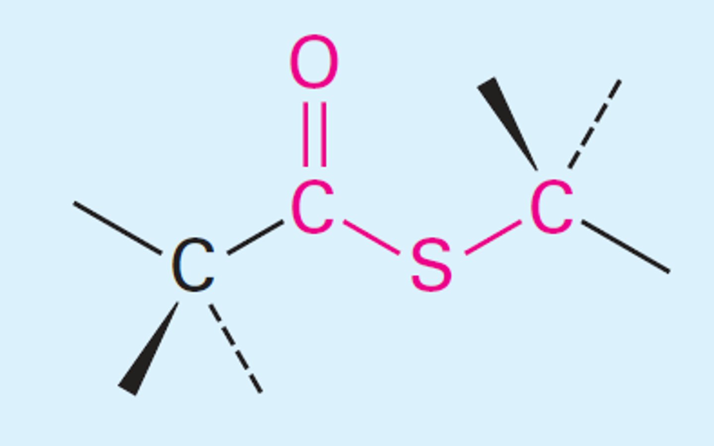 <p>R-C(=O)-S-R</p>