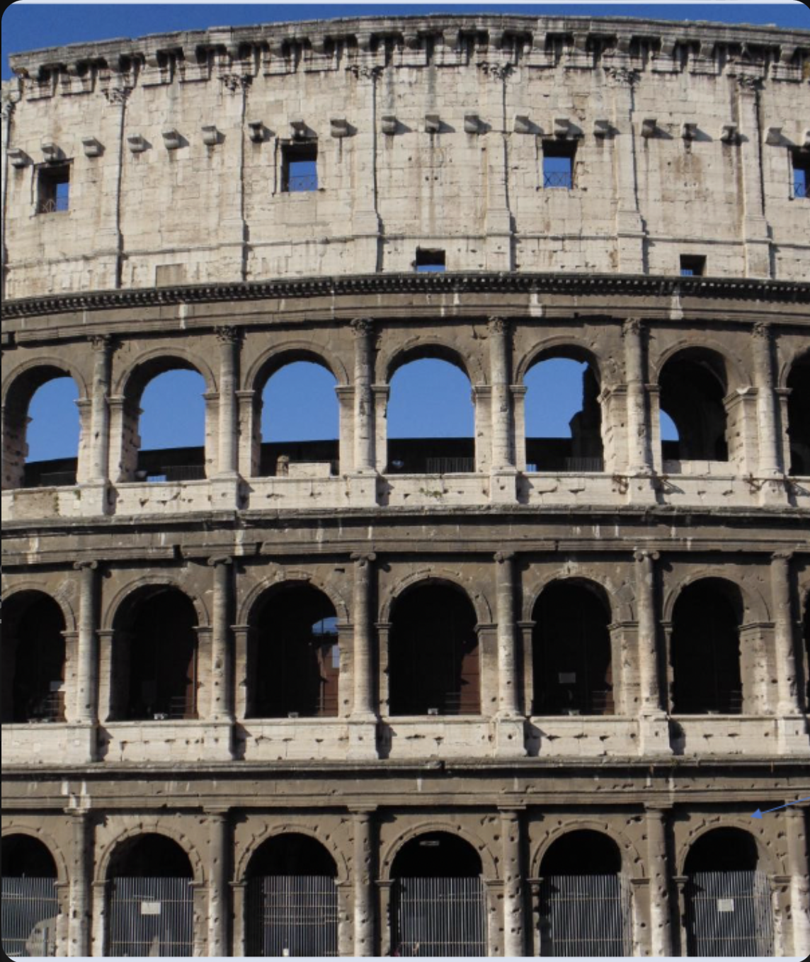 contains Roman numerals, with arrows pointing to numbered seats like in theaters and stadiums today