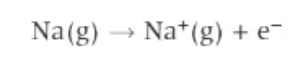 <p>the energy required to remove <strong>one electron</strong> from each atom in <strong>one mole of gaseous atoms</strong> of an element to <strong>form one mole of gaseous +1 ions </strong></p>