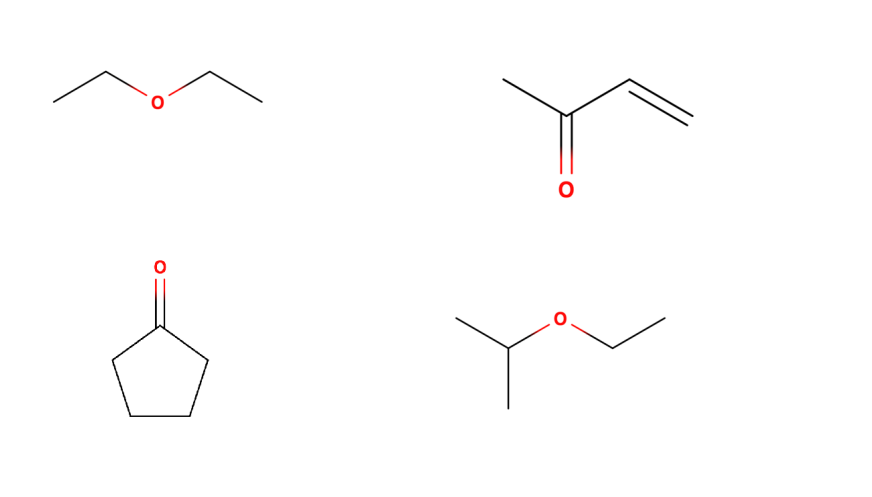 <p>How many peaks do you expect, and what are their relative integrals? (number 1 is top, number 2 is bottom left)</p>