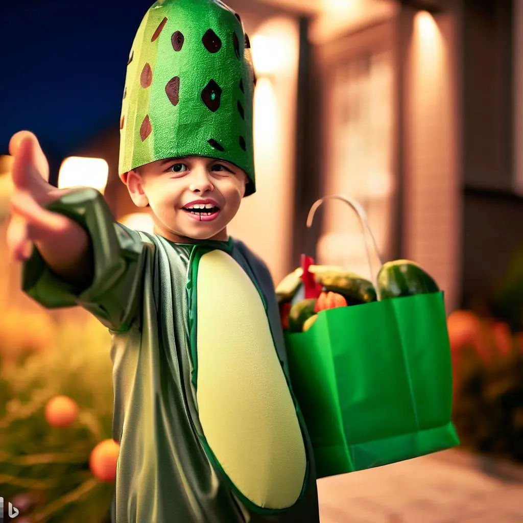 <p>彼はハロウィンにキュウリの格好をしていました。</p><p>He dressed up _____ a cucumber for Halloween.</p>