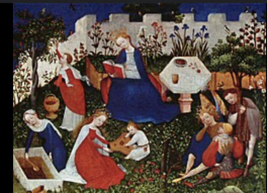 <p>A walled garden symbolizing purity and the Virgin Mary, often depicted in Northern Renaissance art. </p>