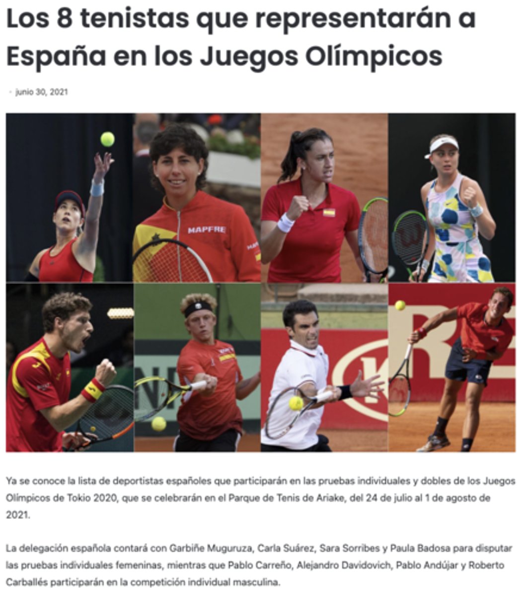<p>Los jugadores de tenis en España</p>