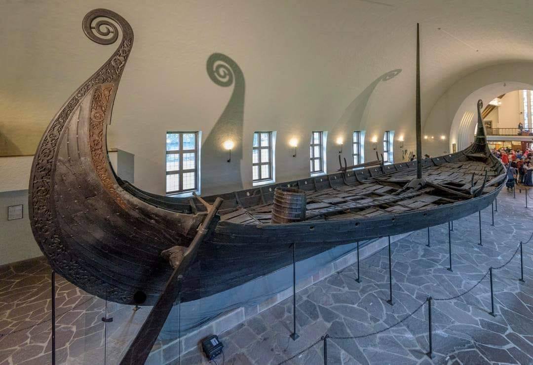 <p>A Viking ship discovered in Norway, known for its elaborate burial and craftsmanship, showcasing the seafaring culture of the Norse. </p>