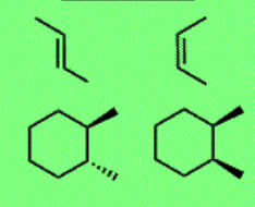 <p>same formula, same connectivity, you <u>can’t</u> rotate a side to make it the same, and<u> caused</u> by limited rotation</p>