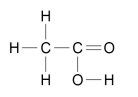 <p>WRITTEN CH<sub>3</sub>COOH</p><p>OR</p><p>DIAGRAM</p>