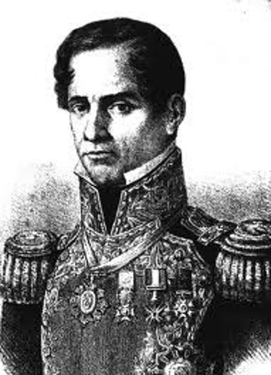 <p>The Mexican president who led the Mexican troops against Texas as Texas fought for independence.</p>