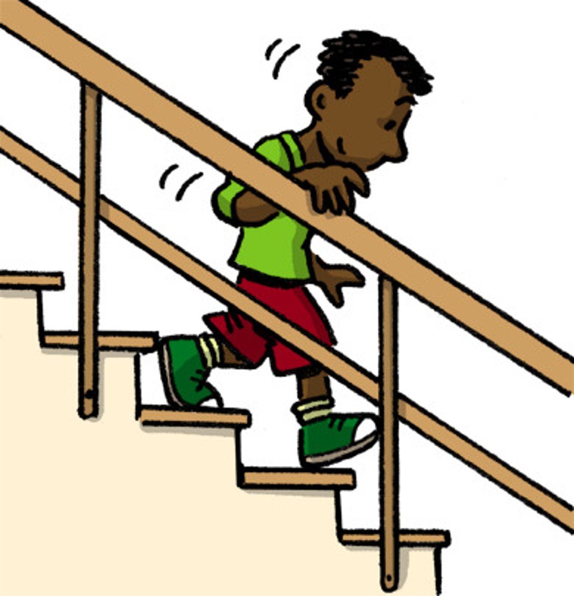 <p>to go down the stairs</p>
