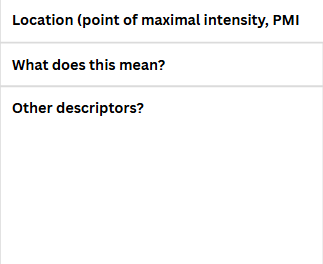 <p>Cardiac Murmur Descriptors</p>