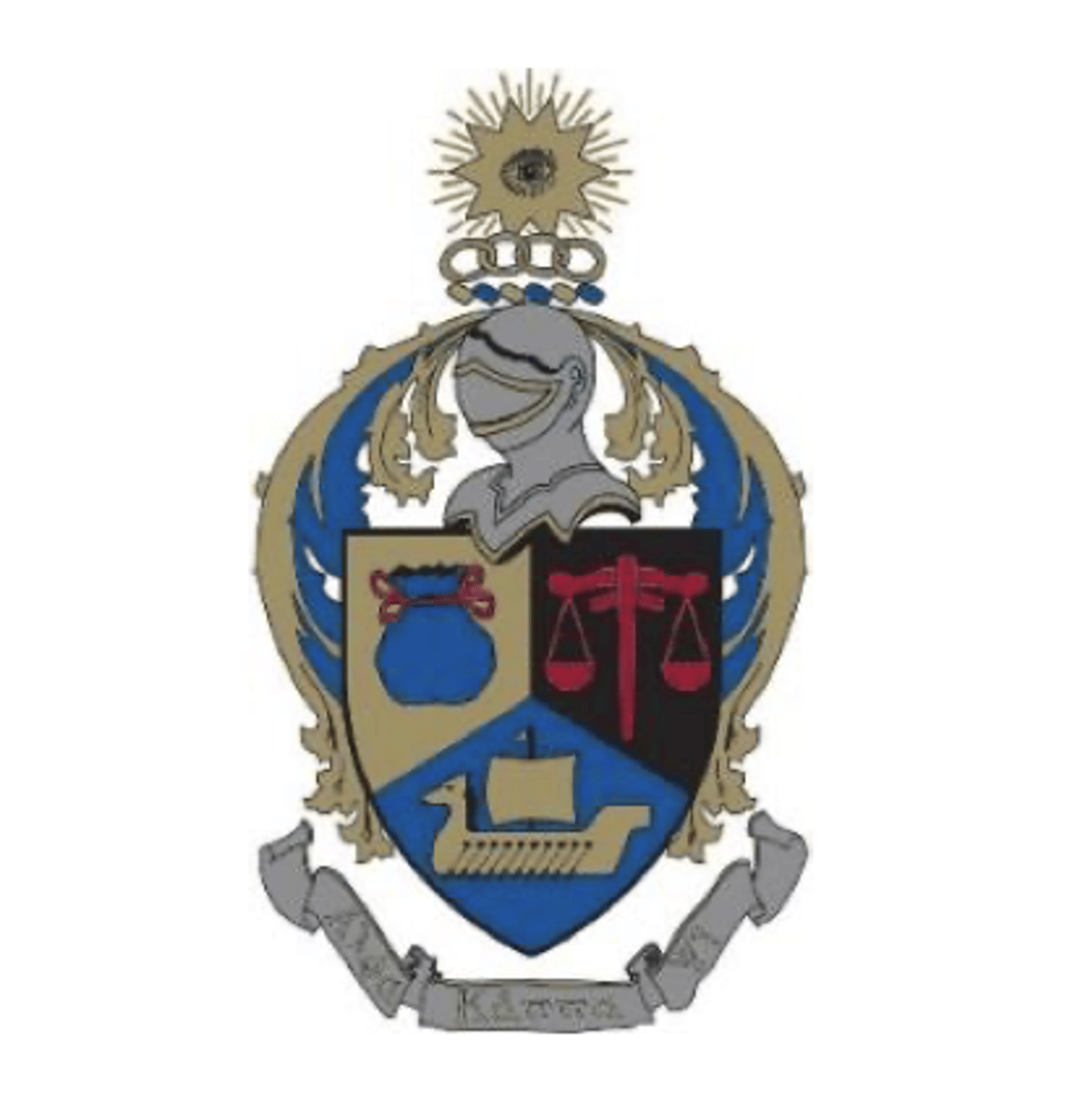 <p>Our coat of arms is AKPsi's heraldic insignia and possesses secret significance. The objects on the coat of arms include a coin bag, Phoenician galley, chain of four links and a pair of balances. Today's version of the coat of arms was designed in 1930 and replaced the former one which was not in accord with the rules of heraldry.</p>