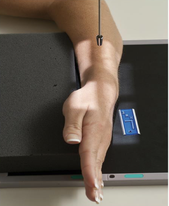 <p>Patient Position</p><ul><li><p>Same as PA &amp; PA Oblique Wrist</p></li></ul><p>Part Position</p><ul><li><p><span style="line-height: normal;">&nbsp;</span>Wrist is placed on the IR in a true lateral with thumb side up ( lateromedial)</p></li><li><p class="p1"><span style="line-height: normal;">&nbsp;</span>Use the radius &amp; ulna to determine “true” lateral ; not the hand</p></li><li><p class="p1"><span style="line-height: normal;">&nbsp;</span>First metacarpal is parallel to forearm</p></li></ul><p>CR</p><ul><li><p>Centered to mid-carpal region</p></li></ul><p>Collimation</p><ul><li><p>Same as PA Wrist</p></li></ul><p></p>