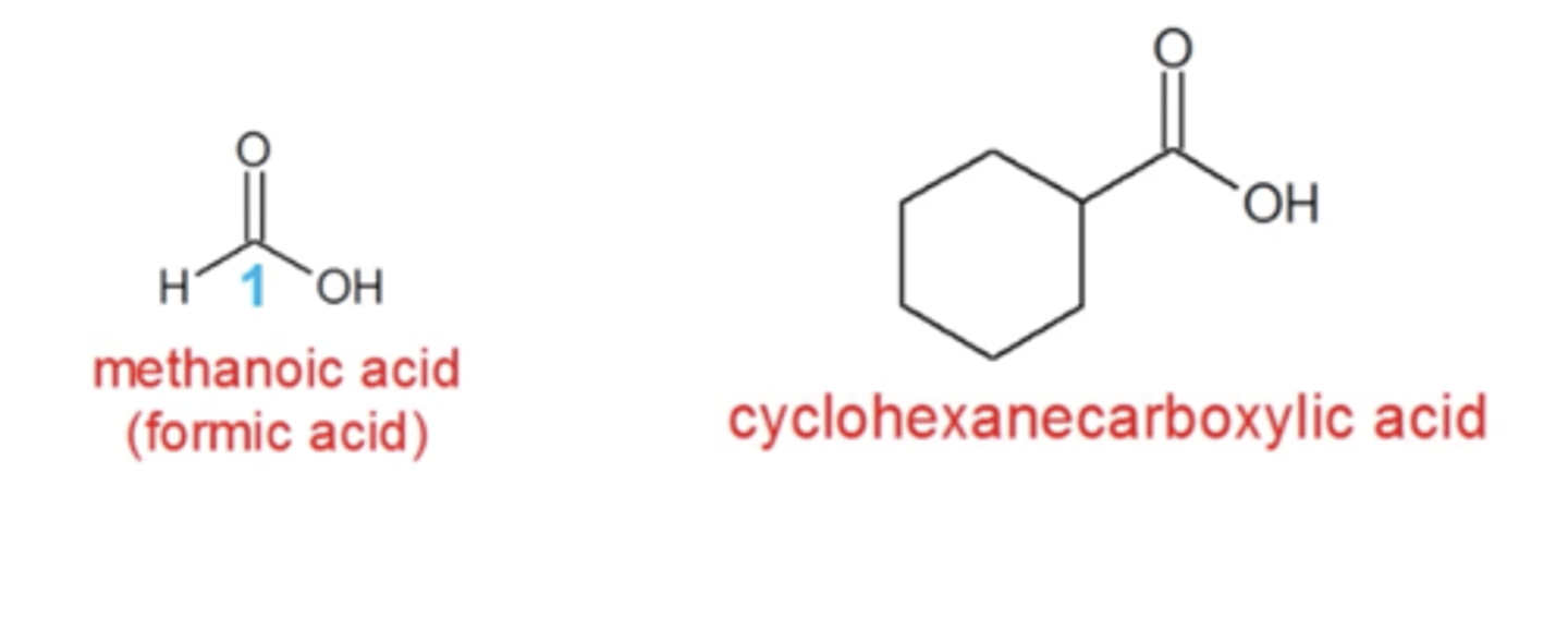 <p>"cyclo" in front with "carboxylic acid" at the very end</p>