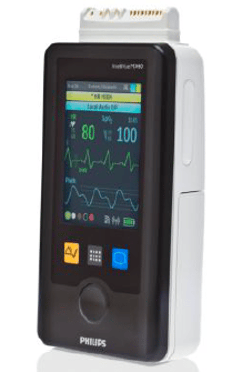 <p>Máy theo dõi tim - ghi lại nhịp tim. (The heart monitor shows irregular beats - Máy theo dõi tim hiển thị nhịp bất thường.)</p>