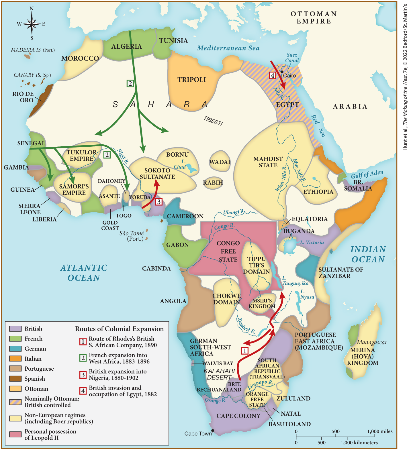 <p><span><span>Which of the following statements is supported by this map?</span></span></p>